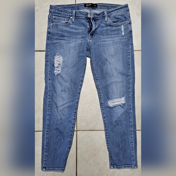 Jeans just black Size 29p distressed ankle crop skinny - Picture 1 of 5